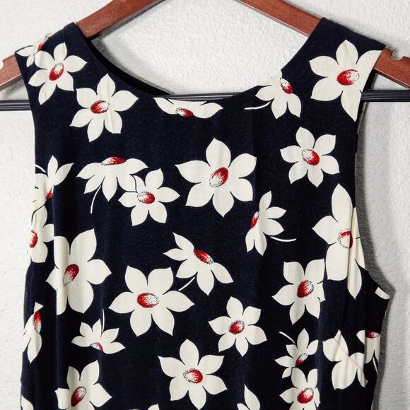 Express Women’s Dress Y2K Vintage Garden Party Coquette Floral Rayon Navy Sz XS - Picture 3 of 9